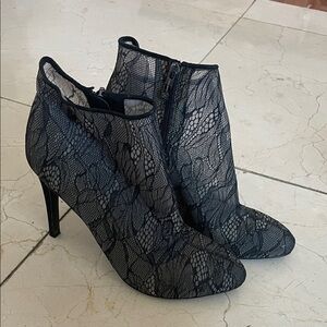 Like new Jessica Simpson Black Lace Heeled Boots